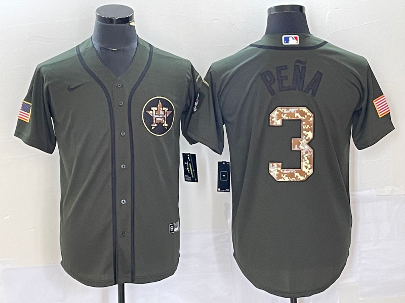 Men's Houston Astros Jeremy Pena #3 Green Jersey